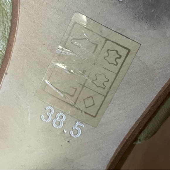 EVERYBODY BY BZ MODA Green Leather Sandals Shoes - Picture 10 of 11